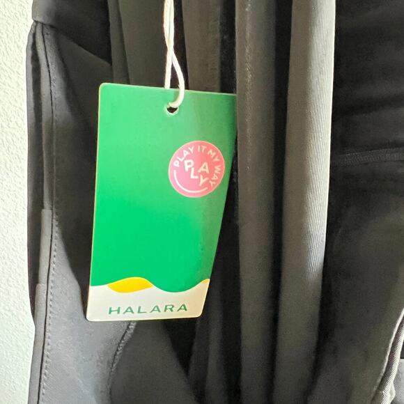 New Halara Black Wide Leg High Waisted Wrap Pants Women's L Trouser - Picture 7 of 9